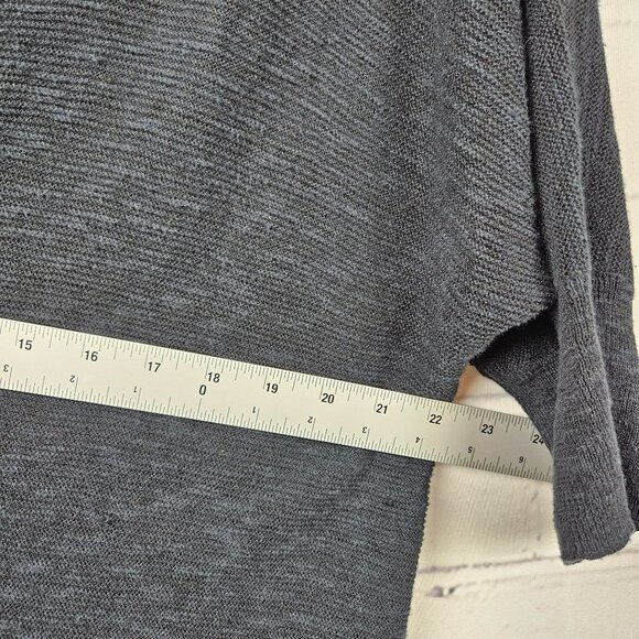 Eileen Fisher Sweater Top Womens L Linen Cotton Blend V Neck Short Sleeve Staple - Picture 7 of 11
